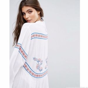 New River Island Embroidered Beach Kimono